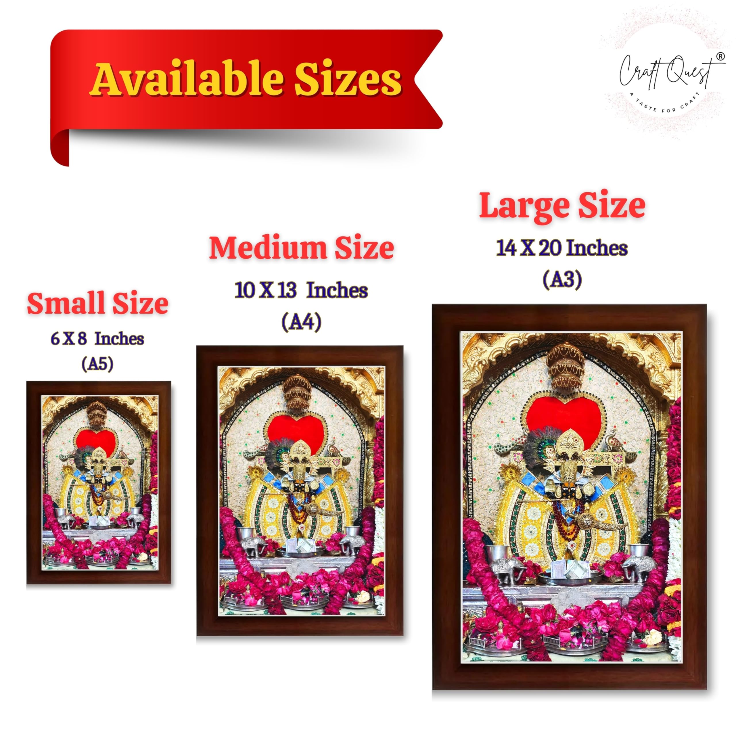 CRAFT QUEST Shree Sanwaliya Seth Shringaar Darshan Religious Photo Frame
