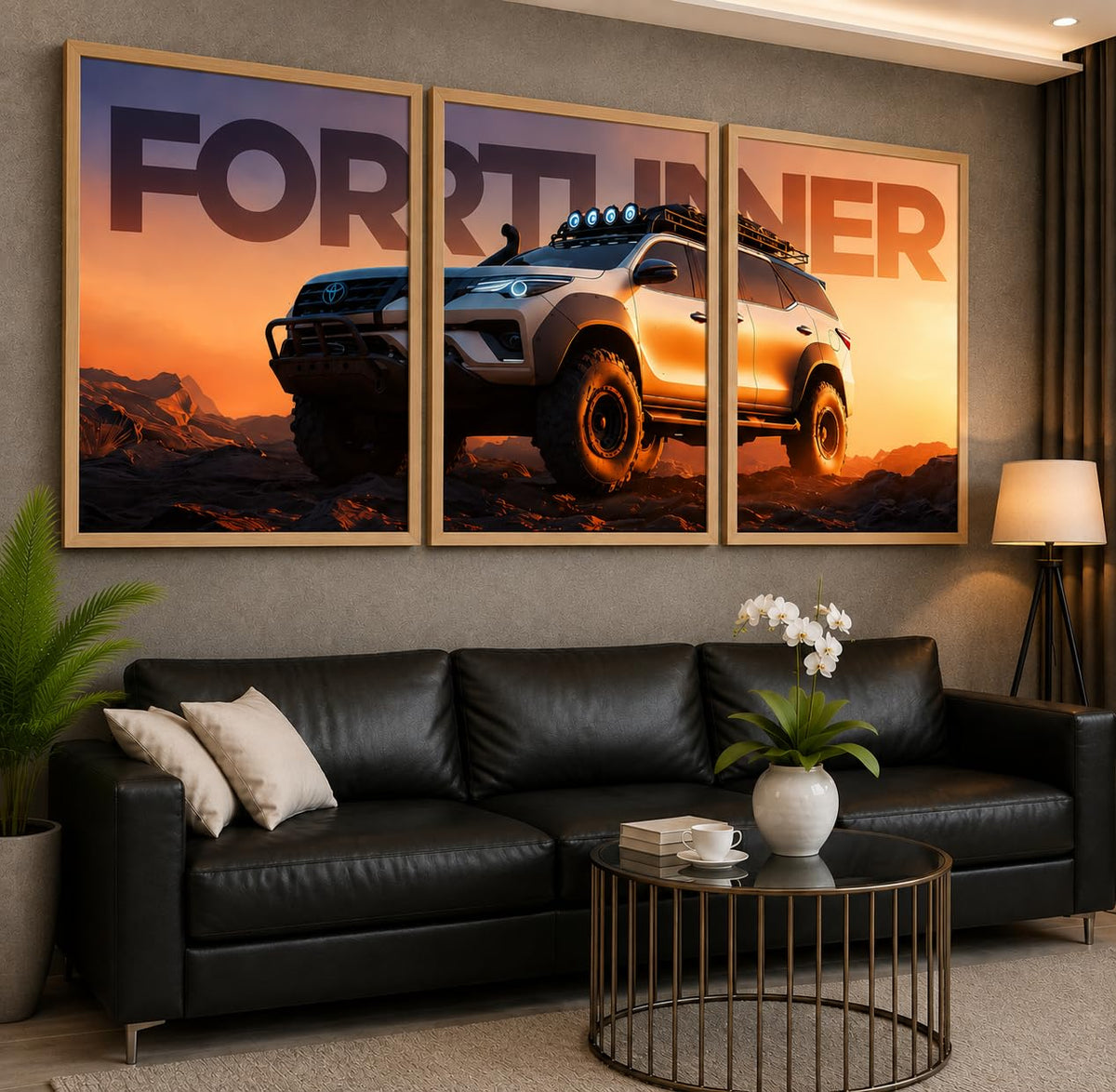 VENUXE ARTS Set Of 3 Big Sports Cars Framed Posters Gift Items for Boys Room Wall Decoration Bedroom Living Room Office Studio Décor | Car Poster Frame for Wall Décor