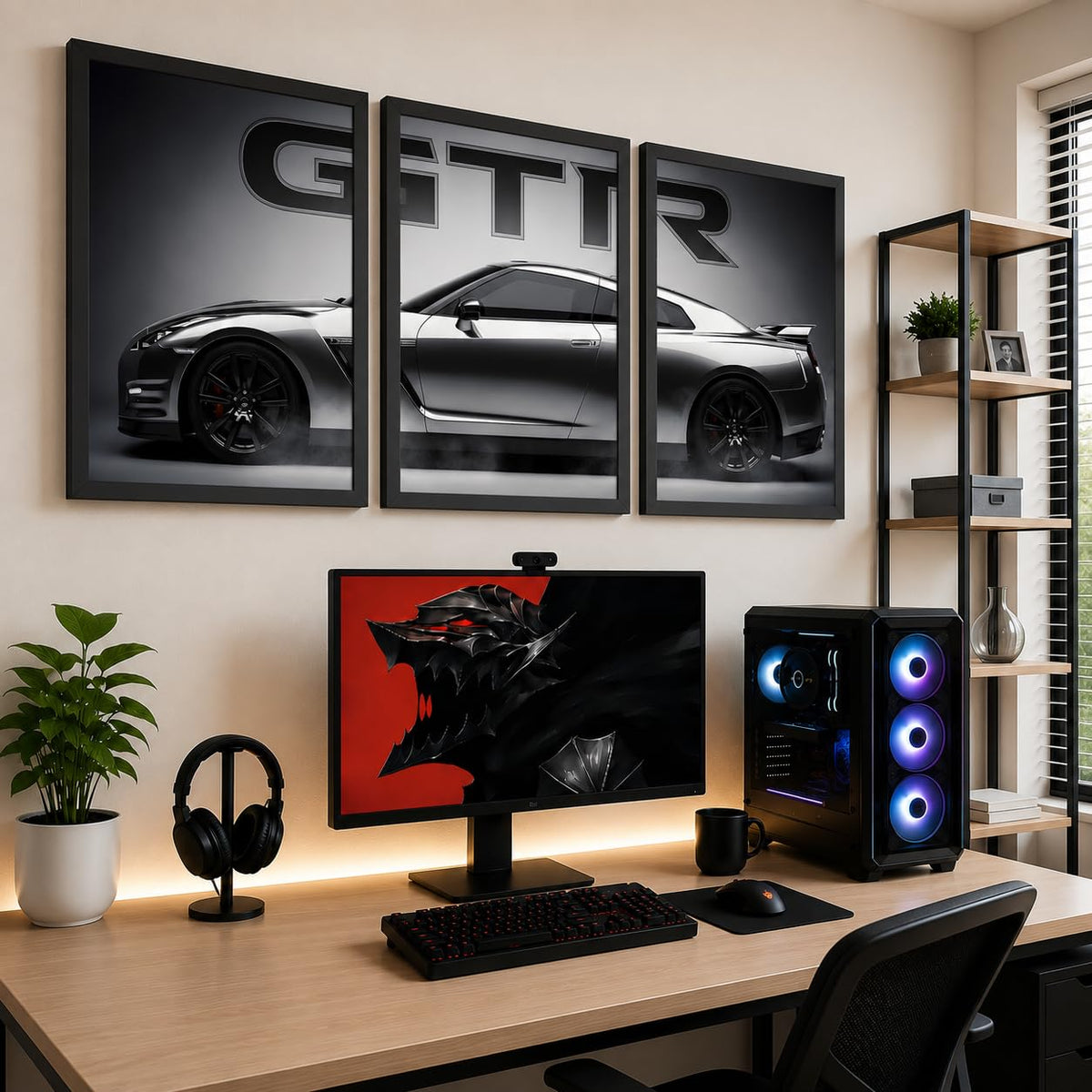 VENUXE ARTS Set Of 3 Big Sports Cars Framed Posters Gift Items for Boys Room Wall Decoration Bedroom, Living Room, Office, Studio Décor | Car Poster Frame for Wall Décor