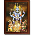 CRAFT QUEST Swarnakarshana Bhairava Swamy With Lakshmi Devi and Kuber Bhagwan Wall Photo Frame | South God Frame for Home, Office, Temple & Gifting