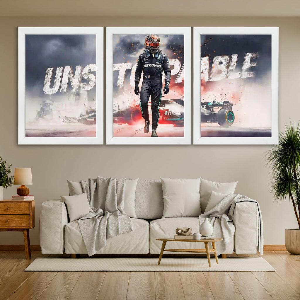 VENUXE ARTS Set Of 3 Big Sports Cars Framed Posters Gift Items for Boys Room Wall Decoration Bedroom Living Room Office Studio Décor | Car Poster Frame for Wall Décor