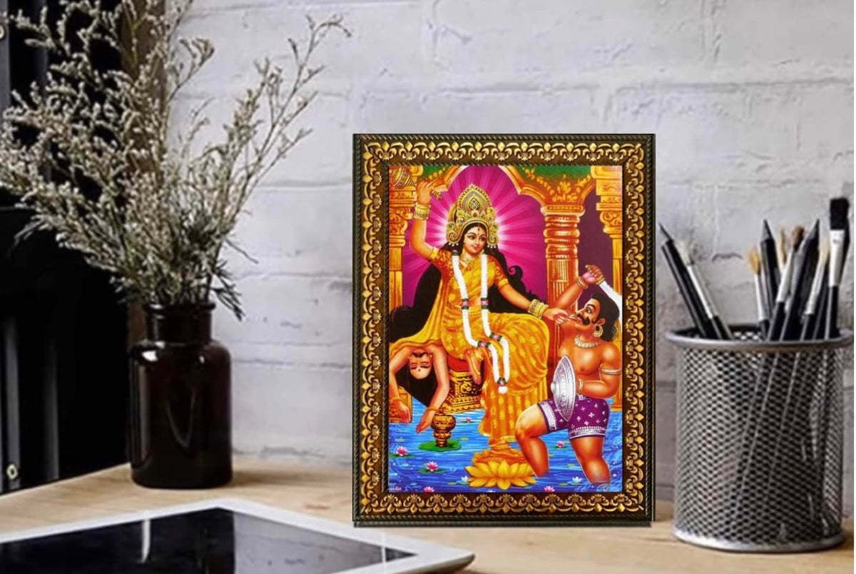 Bajaj Creations Baglamukhi Mata Religious photo frame for mandir, home and office