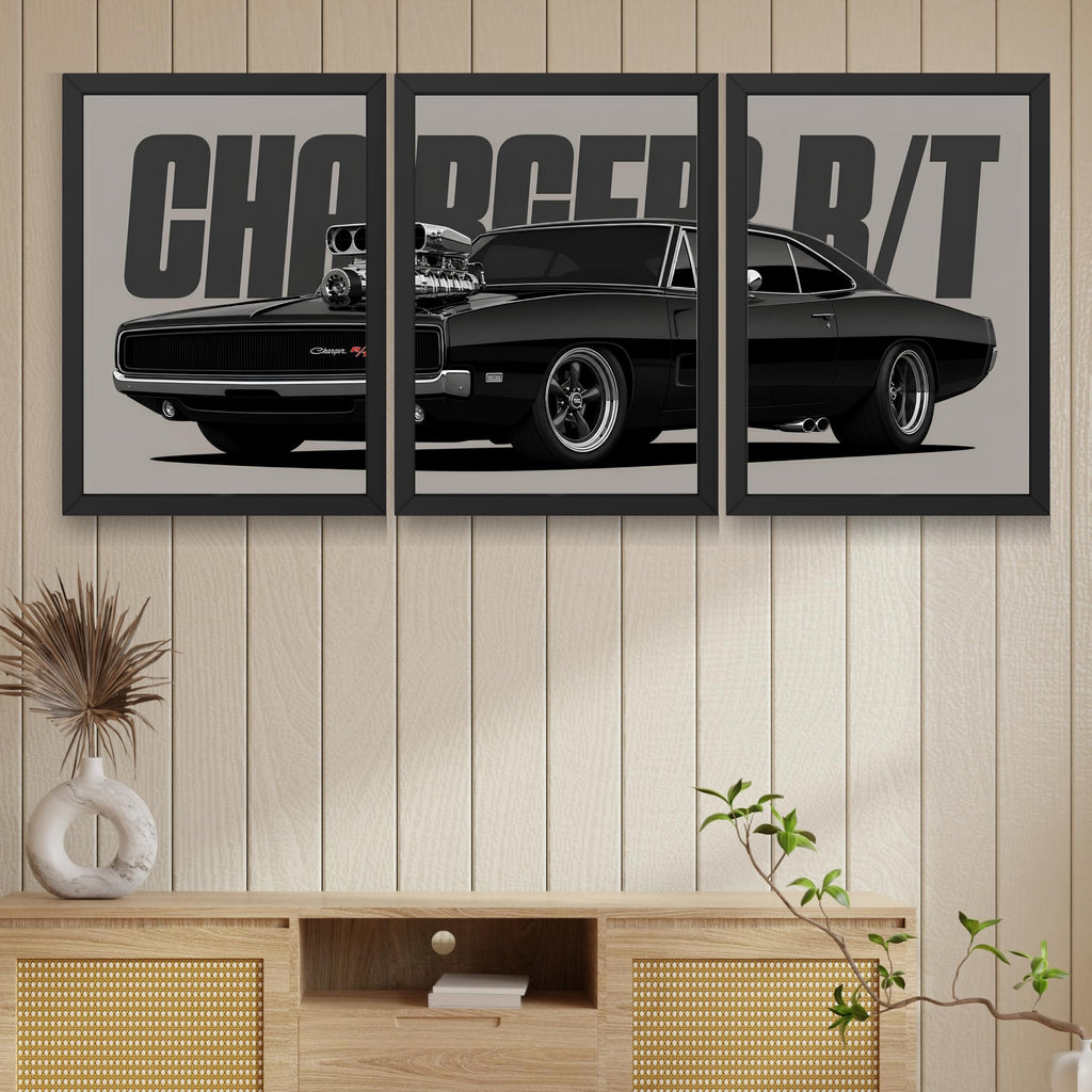 VENUXE ARTS Set Of 3 Big Sports Cars Framed Posters Gift Items for Boys Room Wall Decoration Bedroom Living Room Office Studio Décor | Car Poster Frame for Wall Décor