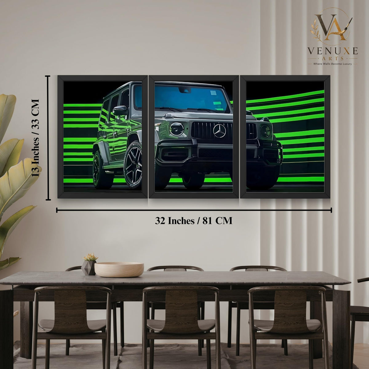 VENUXE ARTS Set Of 3 Big Sports Cars Framed Posters Gift Items for Boys Room Wall Decoration Bedroom Living Room Office Studio Décor | Car Poster Frame for Wall Décor