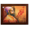 CRAFT QUEST Chhatrapati Shivaji Maharaj photo frame Home Decorative items with synthetic frame