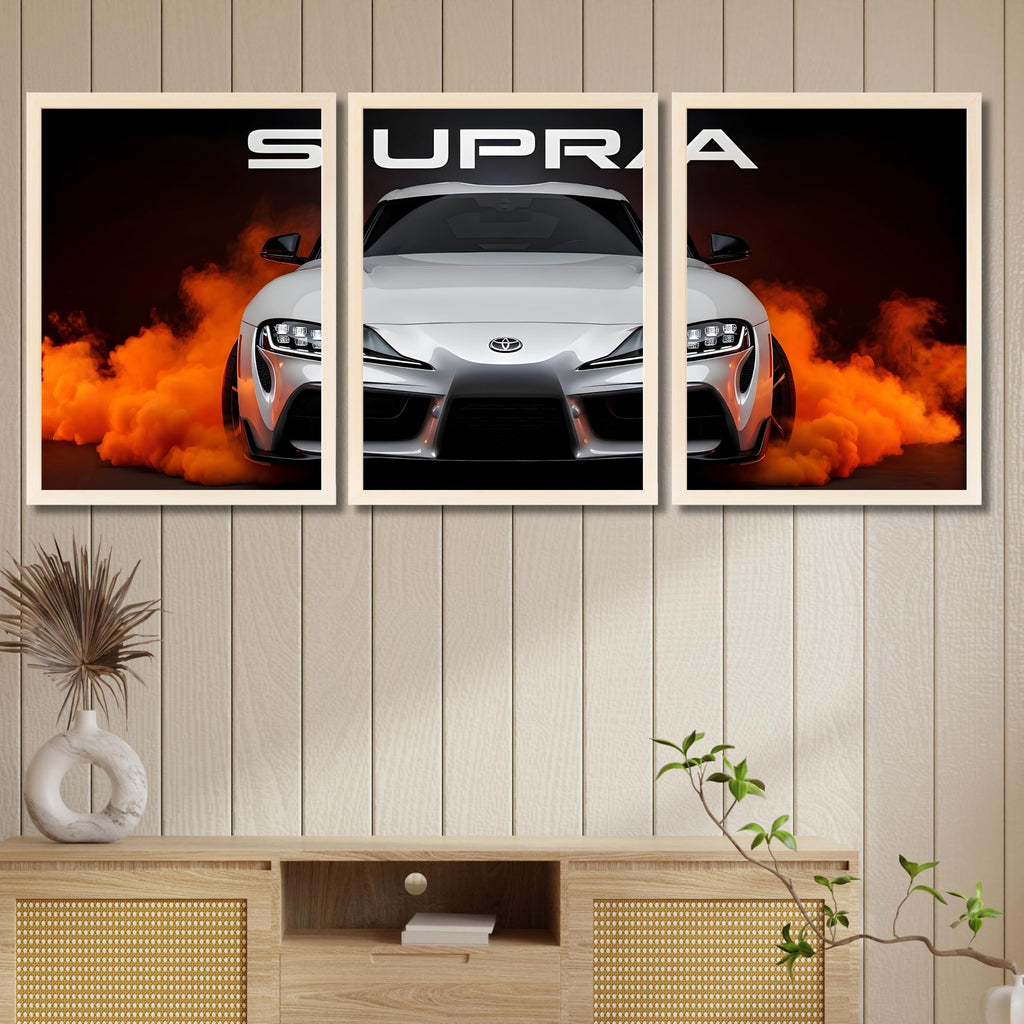 VENUXE ARTS Set Of 3 Big Sports Cars Framed Posters Gift Items for Boys Room Wall Decoration Bedroom Living Room Office Studio Décor | Car Poster Frame for Wall Décor