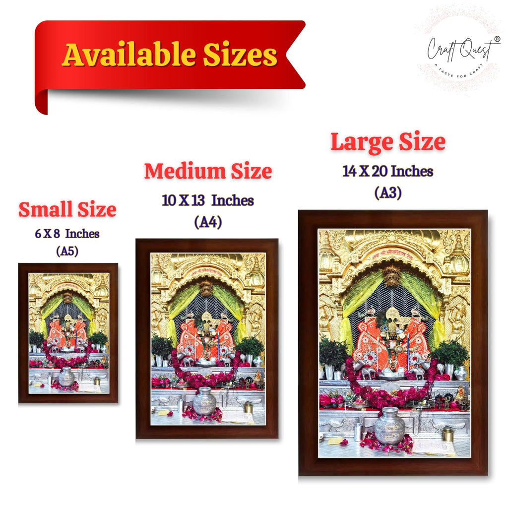 CRAFT QUEST Shree Sanwaliya Seth Shringaar Darshan Religious Photo Frame