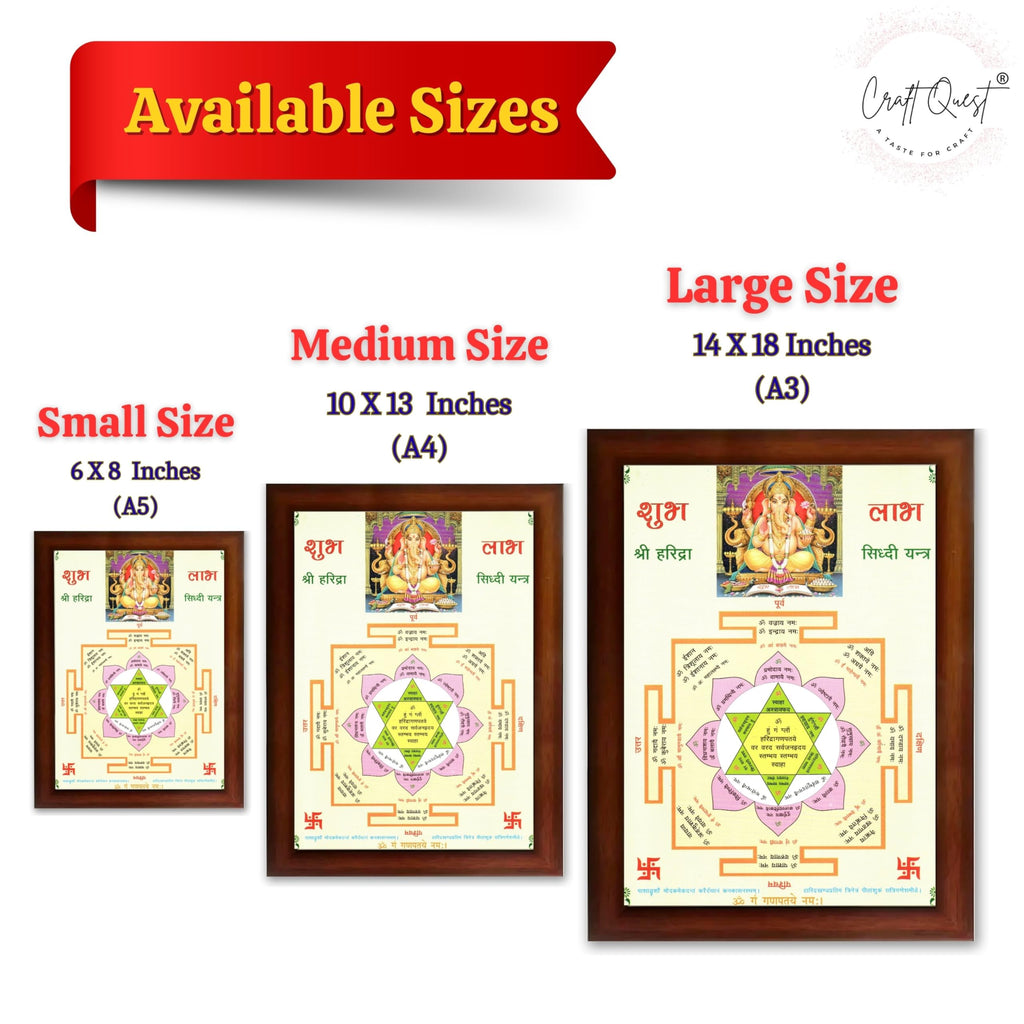 CRAFT QUEST Lord Ganpati Ganesh ji Modern Wall Painting With Frame For Home pooja, and Office Decor,