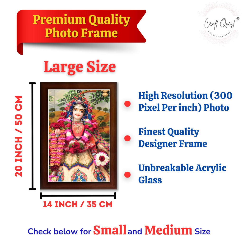 CRAFT QUEST Shri Radha Rani Shringaar Darshan in Vrindavan Frame