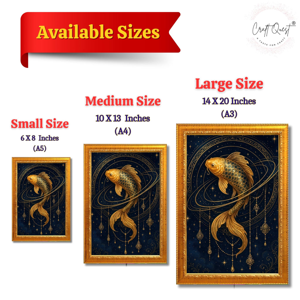 CRAFT QUEST Vastu Fishes Painting With Floating Frame Home Office Wall Decor | Paintings for Home Decoration, Living room, Bedroom and Office Décor