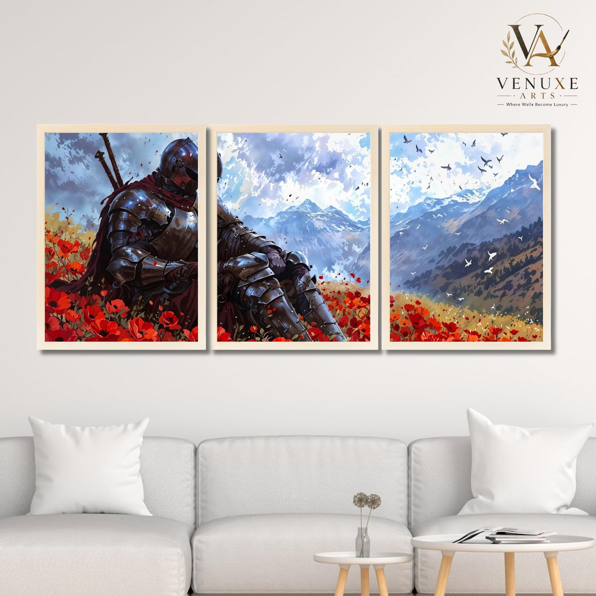 VENUXE ARTS Set Of 3 Anime Characters Wall Framed |Anime Characters Framed Poster for Living Room Bedroom Gaming Room Studio Wall Decor