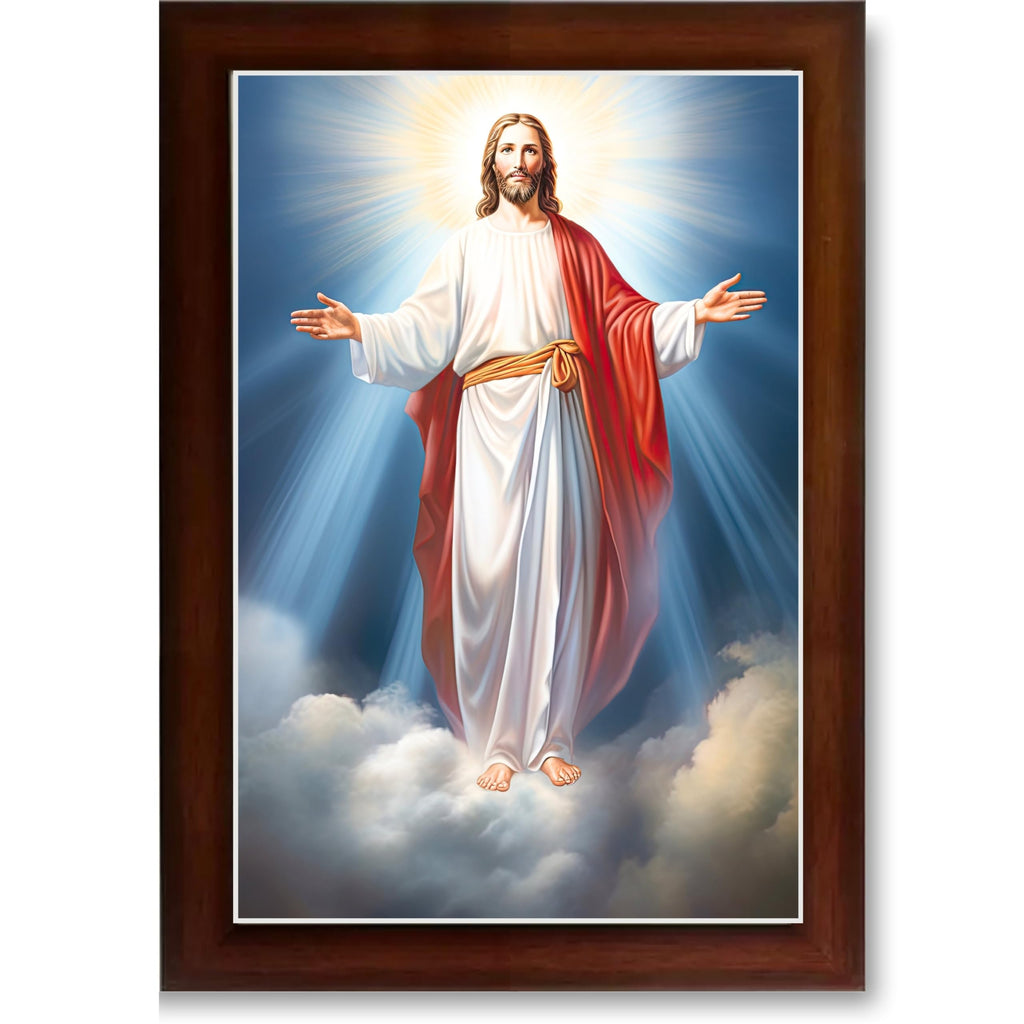 CRAFT QUEST Jesus Christ Wall Artwork Photo Frame Spiritual Christian Wall Décor Item for Room and Prayer