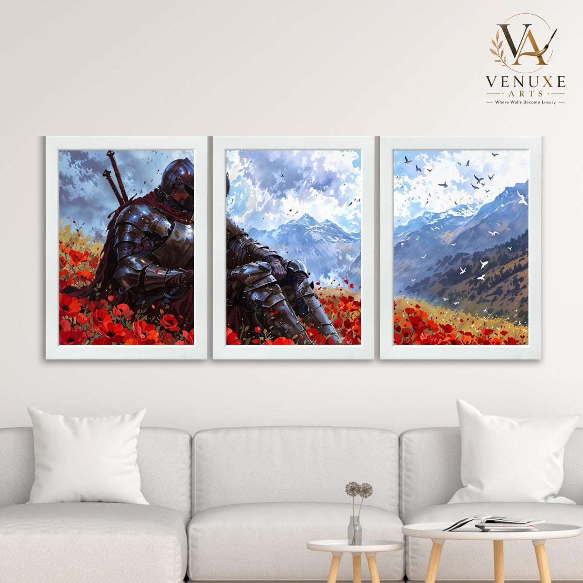 VENUXE ARTS Set Of 3 Anime Characters Wall Framed |Anime Characters Framed Poster for Living Room Bedroom Gaming Room Studio Wall Decor
