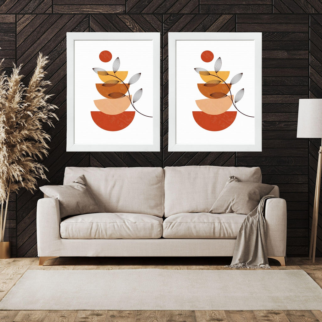 CRAFT QUEST Set of 2 piece Wall Art poster Frame Painting for Wall Decoration With Acrylic Glass, living room, Home, Restraunt, Office