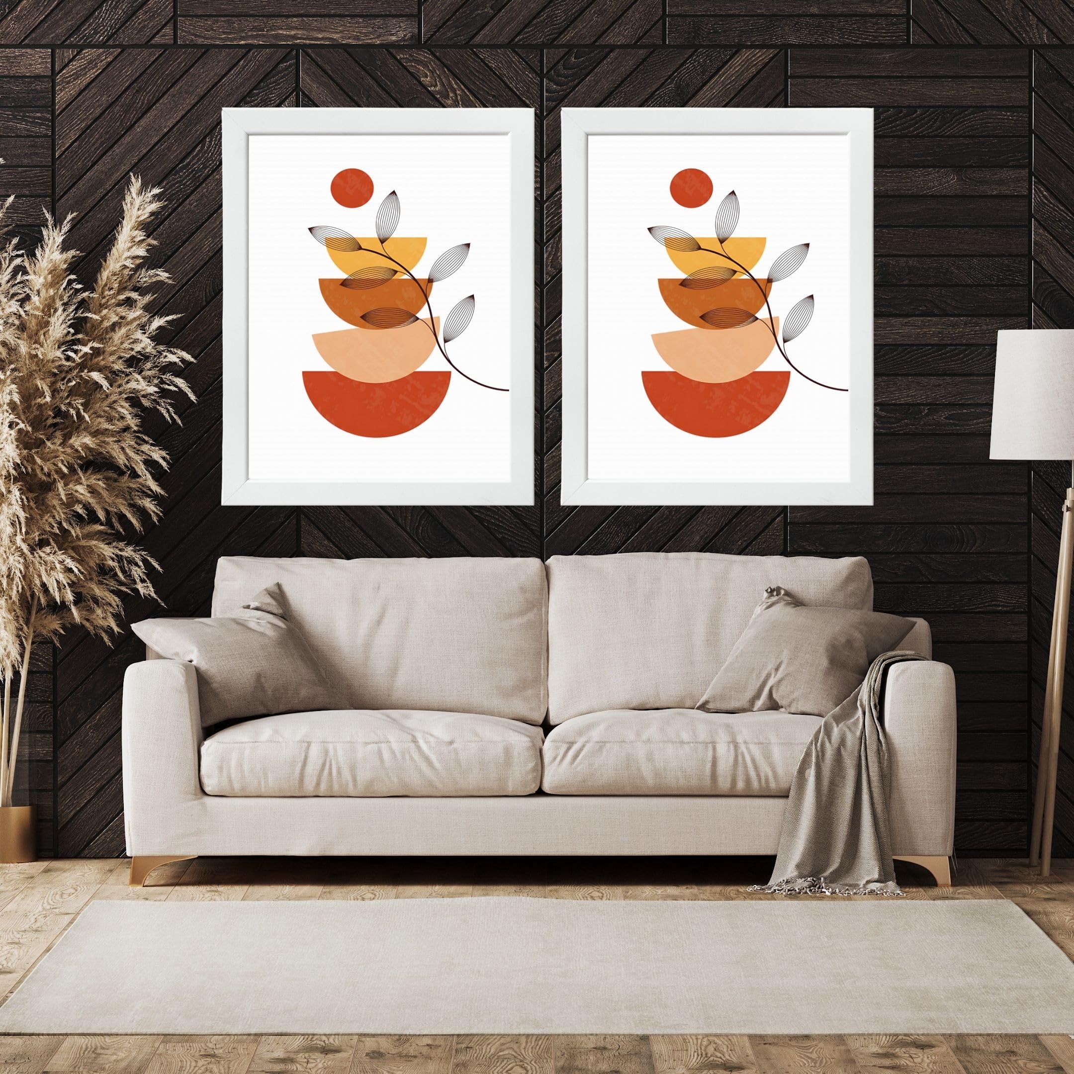 CRAFT QUEST Set of 2 piece Wall Art poster Frame Painting for Wall Decoration With Acrylic Glass, living room, Home, Restraunt, Office