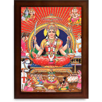 CRAFT QUEST Santoshi MataJi Color Photo Frame for Home Temple Pooja and Devotional Gift Item