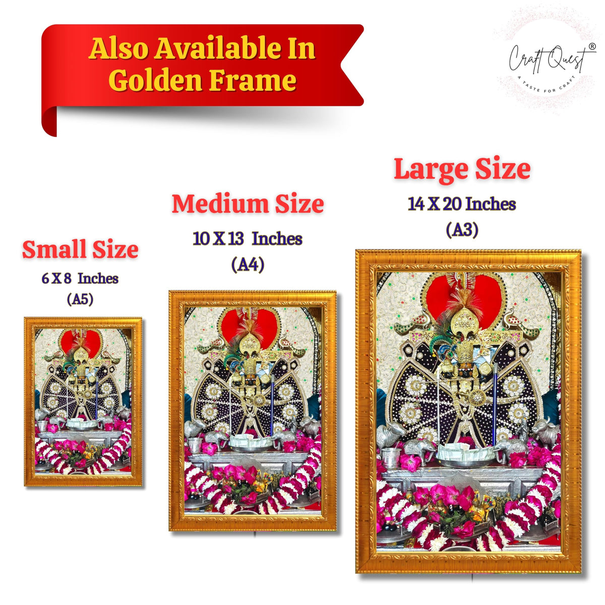 CRAFT QUEST Shree Sanwaliya Seth Shringaar Darshan Photo Frame