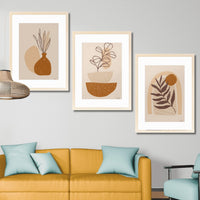 CRAFT QUEST Wall Art Decor Paintings | Set of 3 FLORAL Wall Art Frames for Home Decoration | Ideal for Living Room, Bedroom & Offices