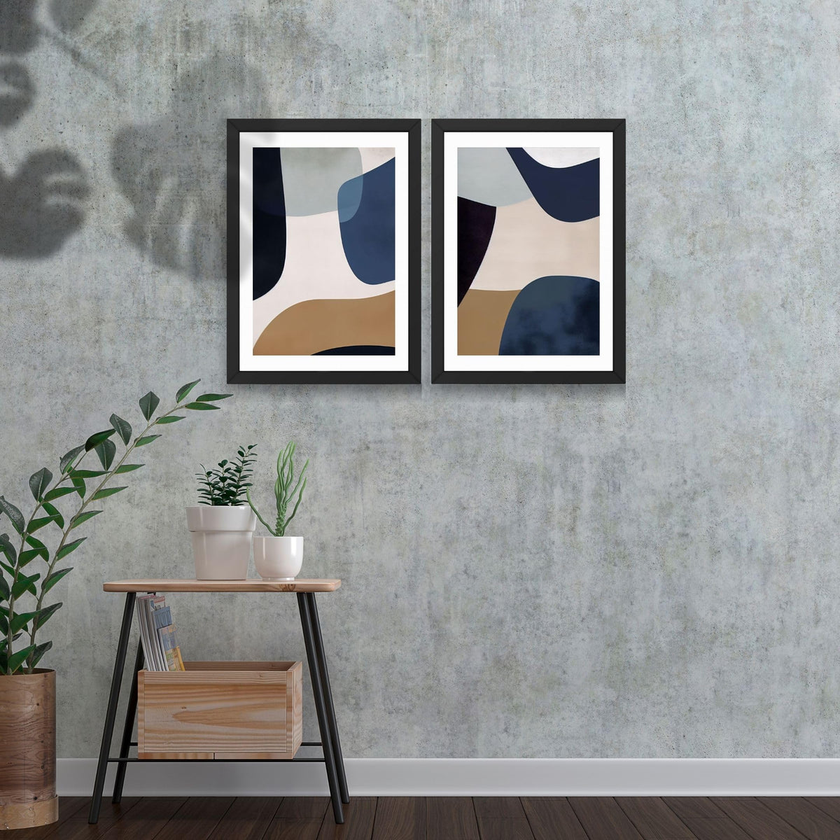CRAFT QUEST 2 Piece Set of Wall Art poster Frame Painting for Wall Decoration With Acrylic Glass, for living room,Home, Office