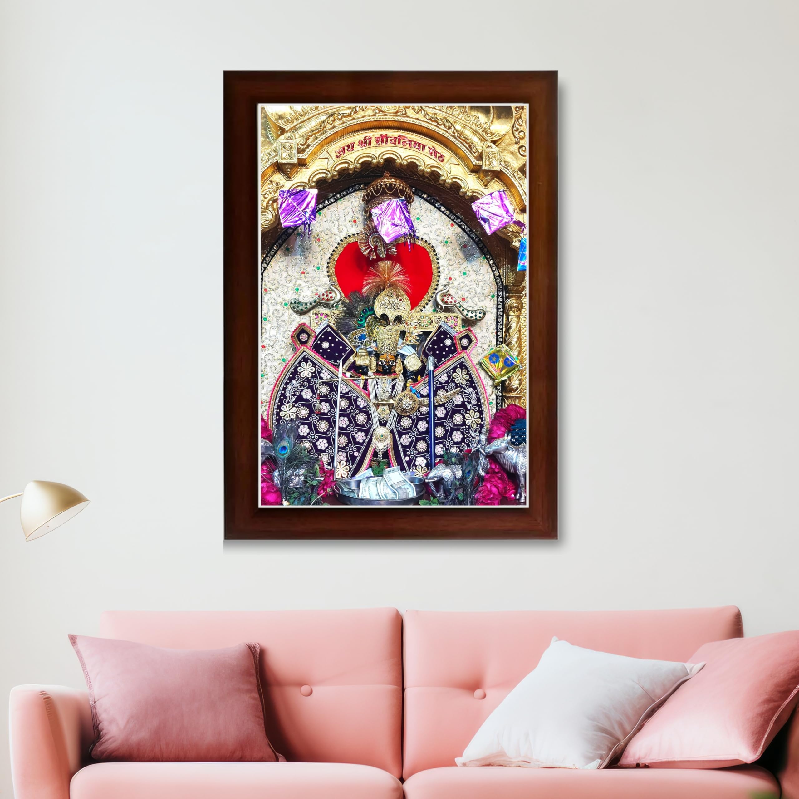 CRAFT QUEST Shree Sanwaliya Seth Shringaar Darshan Religious Photo Frame