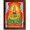 CRAFT QUEST Tulja mata photo with frame, Tuljabhawani photo | Hindu God Spiritual Framed | Ideal for Home, Office, Temple & Puja Room, Wall Decor