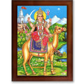 CRAFT QUEST Dasha Devi Mata Maa Shri Momai Dashamaa Wall Painting For Home Decor wooden framed