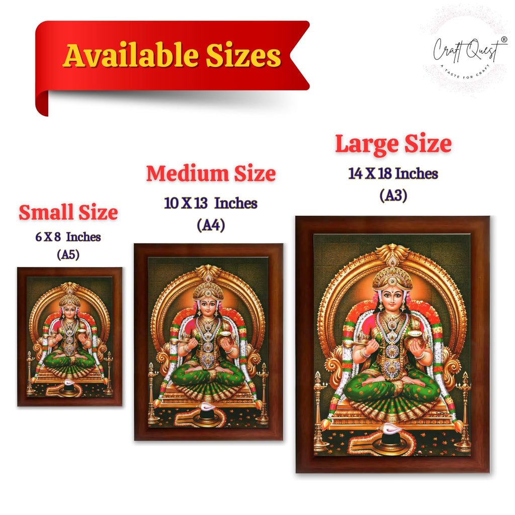 CRAFT QUEST Shiva & Maa Annapurna devi sitting on throne photo frame with Acrylic Glass for Kitchen, Food & Prosperity Blessing Hindu