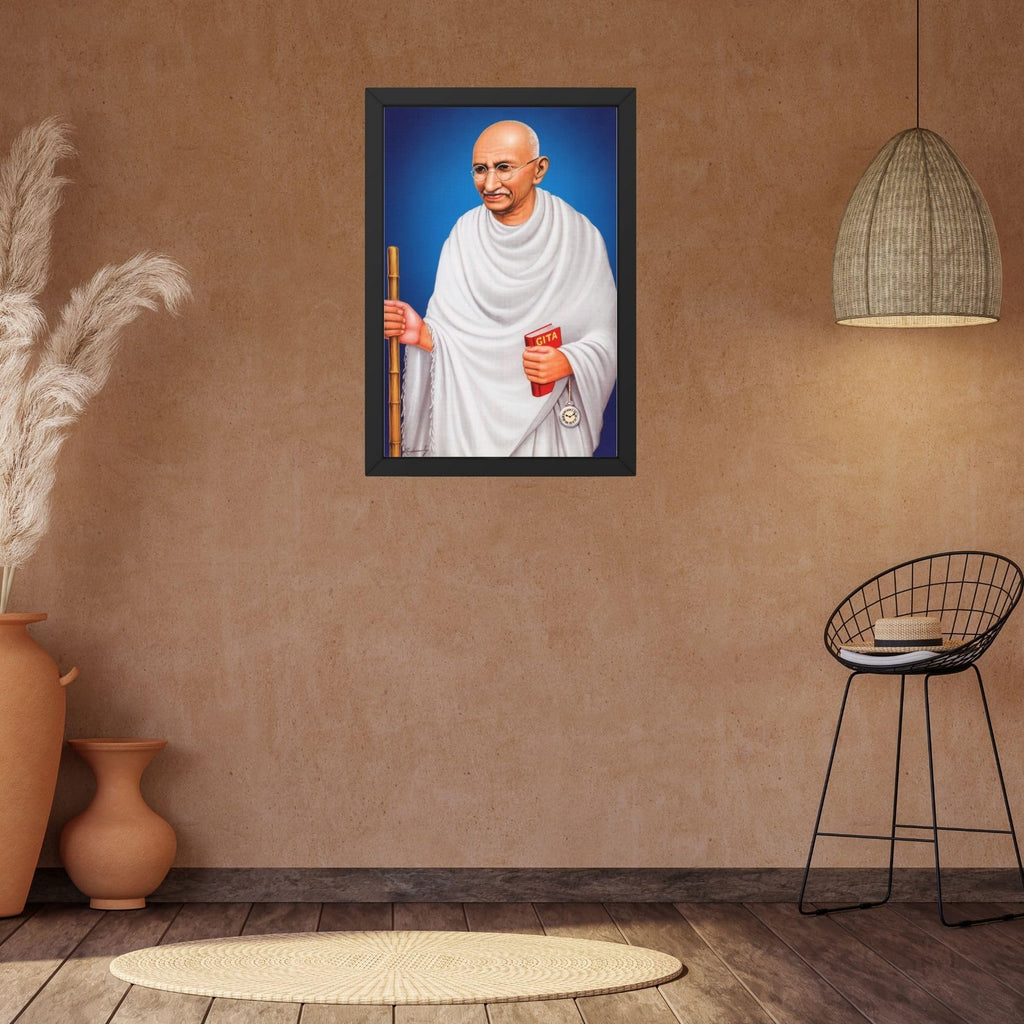 CRAFT QUEST Great Freedom fighter | Mahatma Gandhi Photo Frame | Canvas Painting