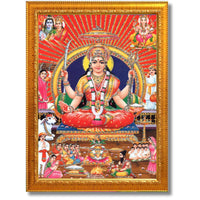 CRAFT QUEST Santoshi MataJi Color Photo Frame for Home Temple Pooja and Devotional Gift Item
