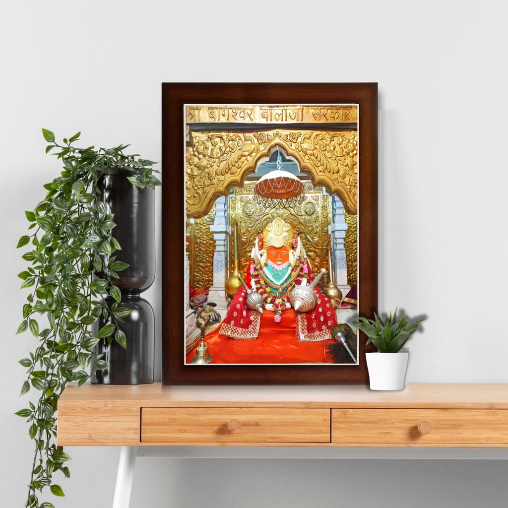 CRAFT QUEST Bageshwar Dham, Baba, Sarkar, Pandit Dhirendra Shastri Photo Religious Frame