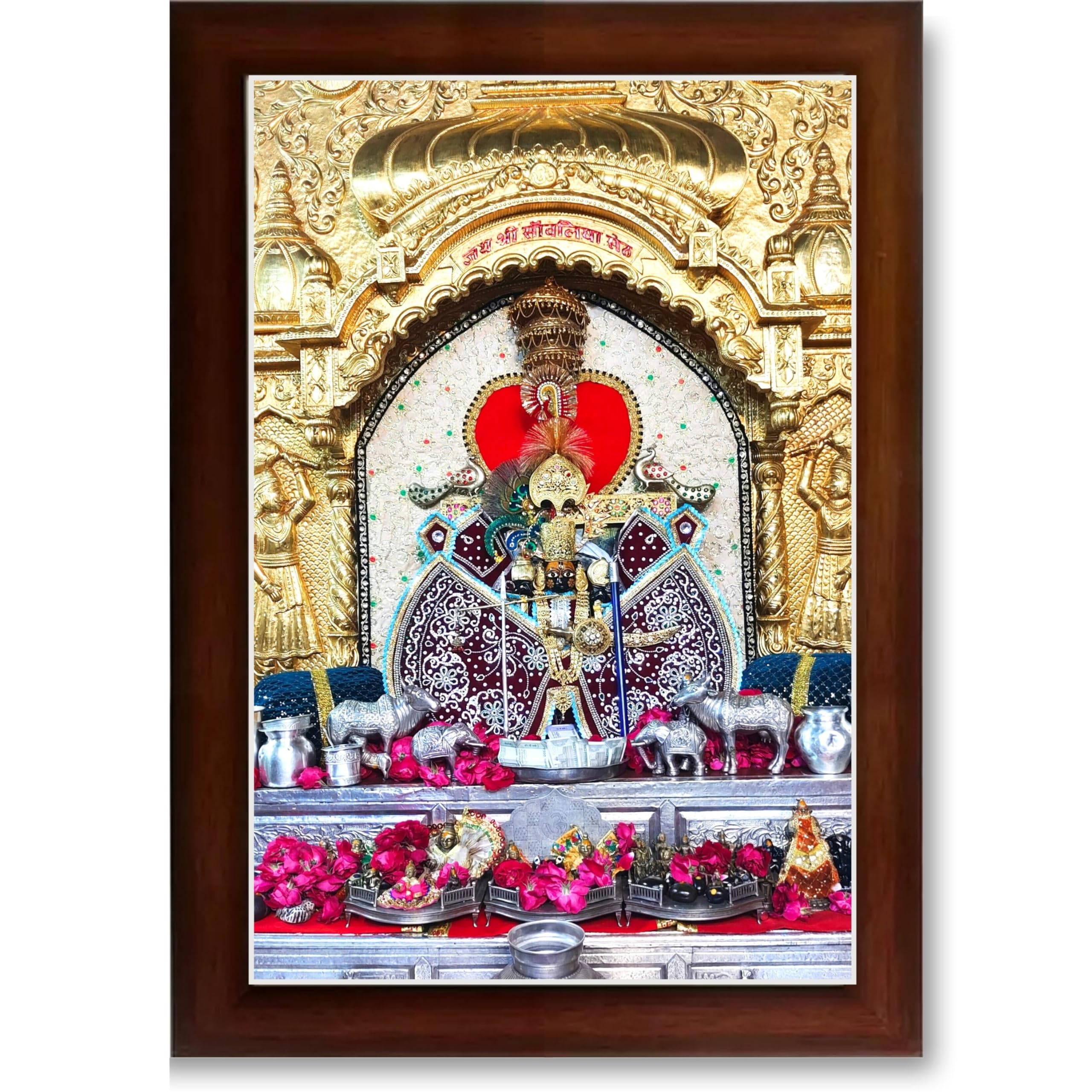 CRAFT QUEST Shree Sanwaliya Seth Shringaar Darshan Religious Photo Frame