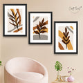 CRAFT QUEST Wall Art Decor Paintings | Set of 3 BOHO Wall Art Frames for Home Decoration | Ideal for Living Room, Bedrooms & Offices