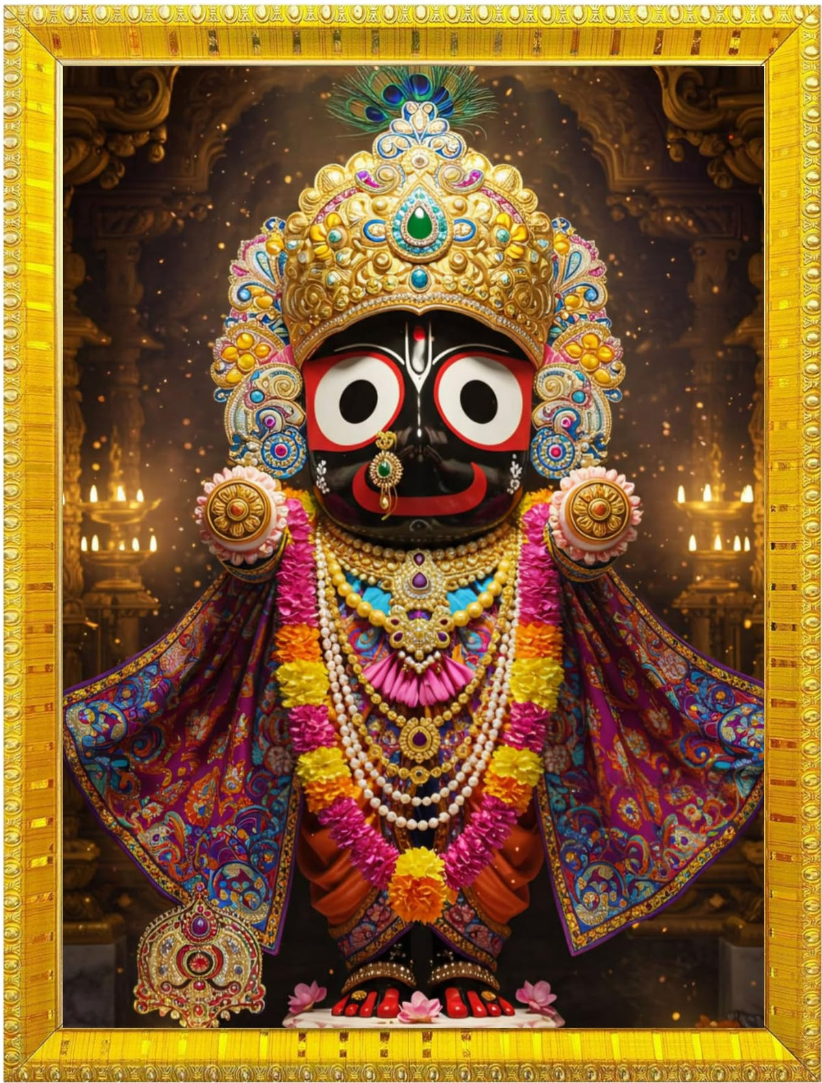 DIVARTH Framed Jagannath Wall Art