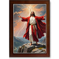 CRAFT QUEST Lord Jesus Christ Christmas Wall Artwork Photo Frame Spiritual Christian Wall Décor for Room