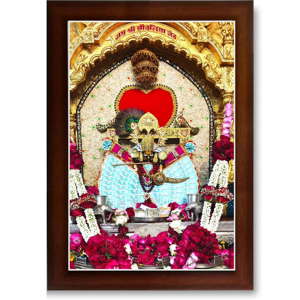 CRAFT QUEST Shree Sanwaliya Seth Shringaar Darshan Religious Photo Frame