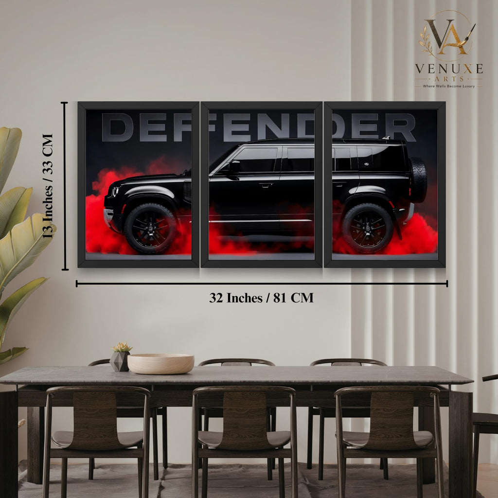 VENUXE ARTS Set Of 3 Big Sports Cars Framed Posters Gift Items for Boys Room Wall Decoration Bedroom Living Room Office Studio Décor | Car Poster Frame for Wall Décor
