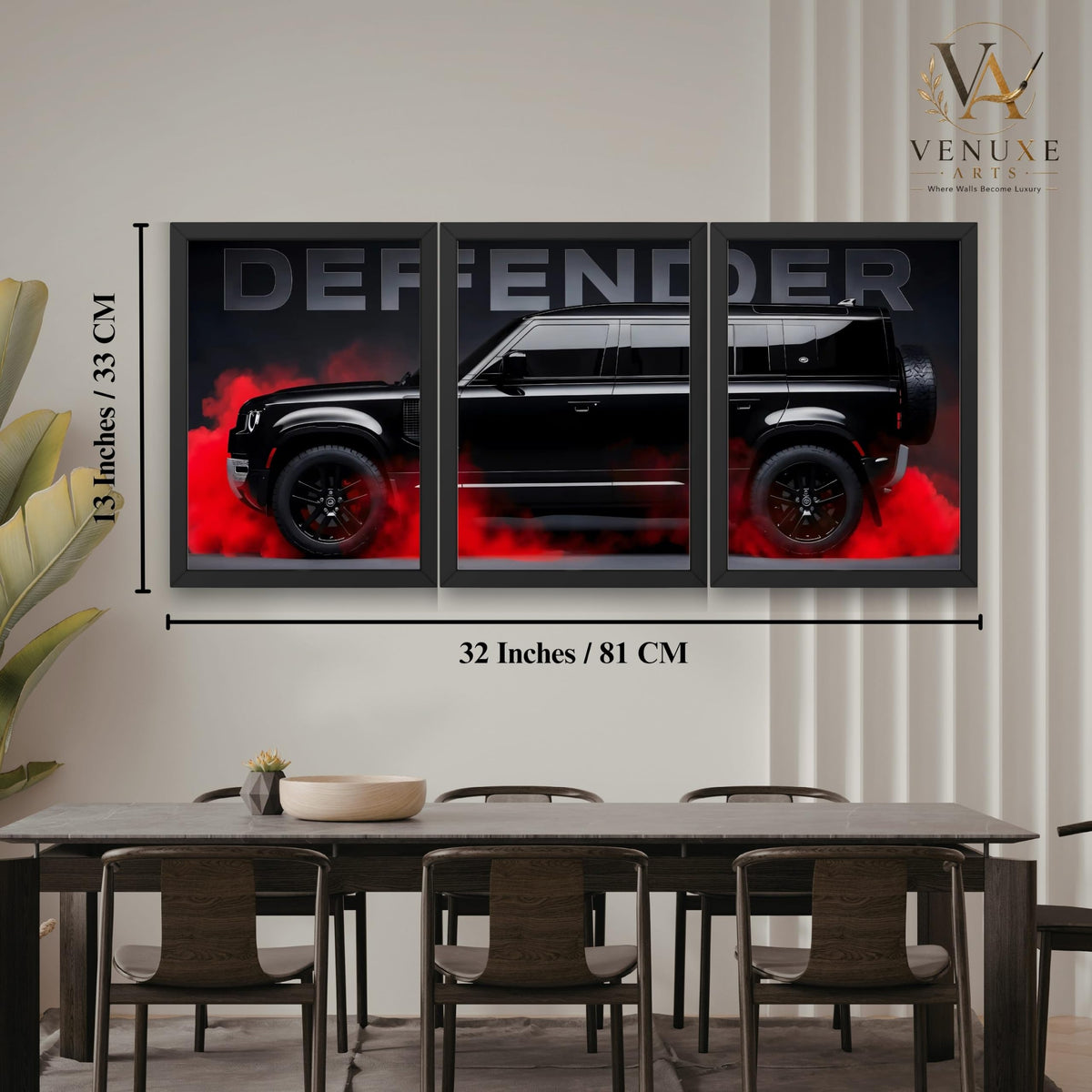 VENUXE ARTS Set Of 3 Big Sports Cars Framed Posters Gift Items for Boys Room Wall Decoration Bedroom Living Room Office Studio Décor | Car Poster Frame for Wall Décor