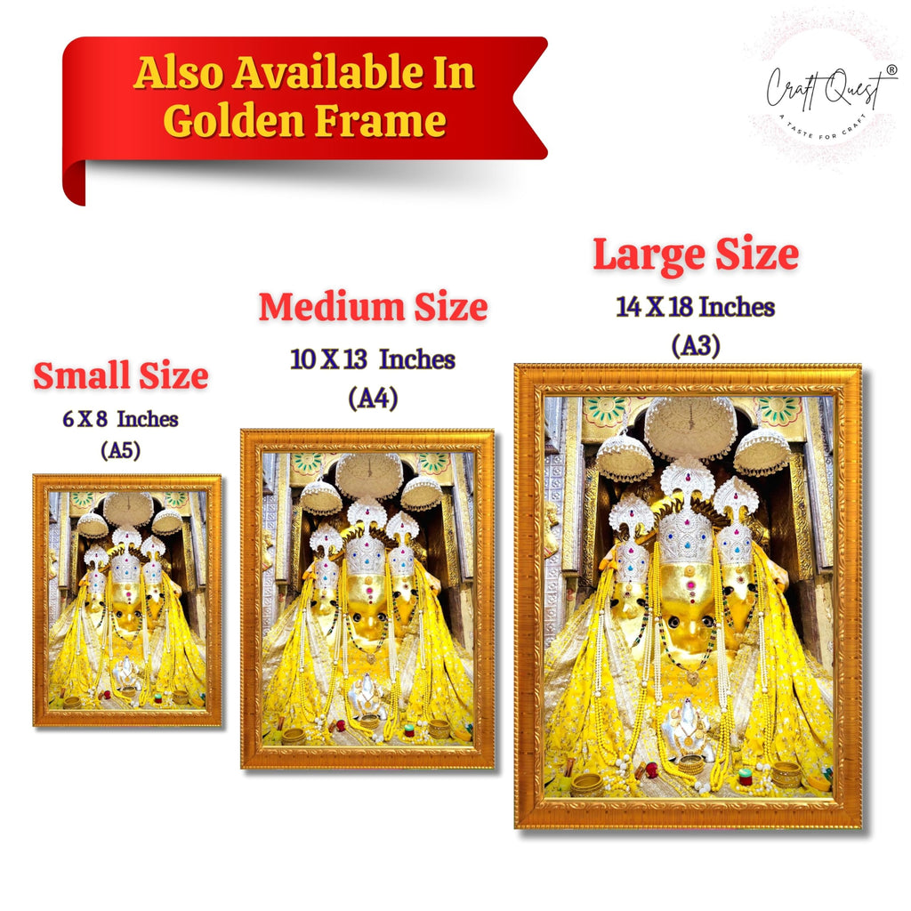 CRAFT QUEST Baglamuklhi maa/mata wodden Religious Photo Frame for Home, Office