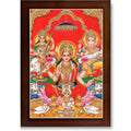 CRAFT QUEST Lord Laxmi Ganesh Saraswati Religious God Hindu Photo Frame for Diwali,Wall, Office, Temple, Pooja, Living Room Home and Decor Item
