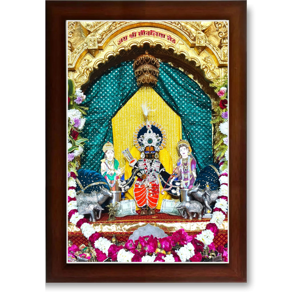 CRAFT QUEST ShrI Sanwaliya Seth Shringaar Darshan Religious Photo Frame