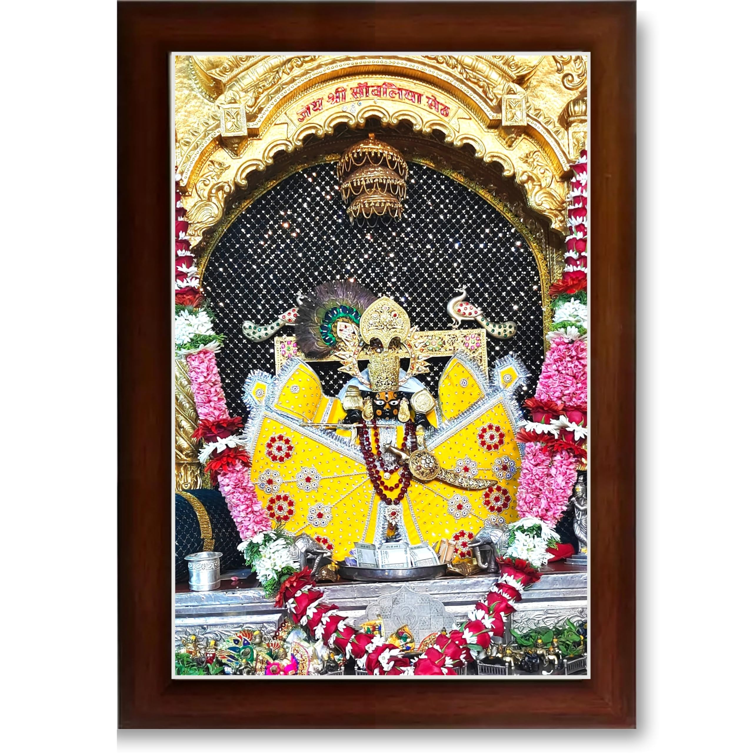 CRAFT QUEST Shree Sanwaliya Seth Shringaar Darshan Religious Photo Frame
