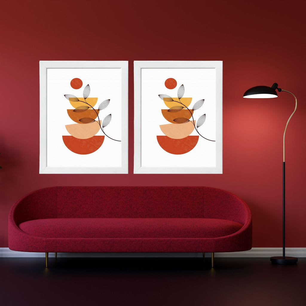CRAFT QUEST Set of 2 piece Wall Art poster Frame Painting for Wall Decoration With Acrylic Glass, living room, Home, Restraunt, Office