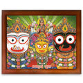 CRAFT QUEST Jagannath Photo with Frame, Lord Jagannath Painting, Hindu God Wall Art, Spiritual Photo for Home Decor, Pooja Room, Mandir, Gift Frame