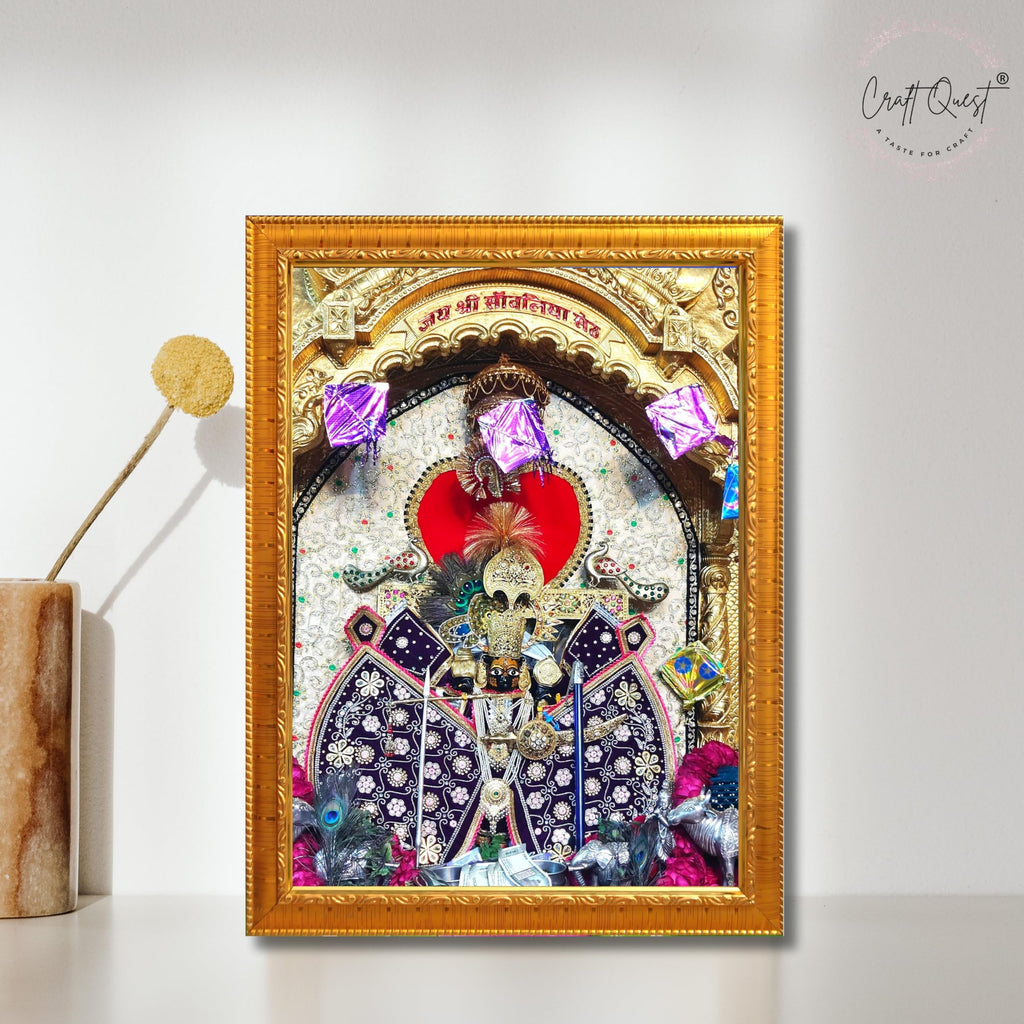 CRAFT QUEST Shree Sanwaliya Seth Shringaar Darshan Religious Photo Frame