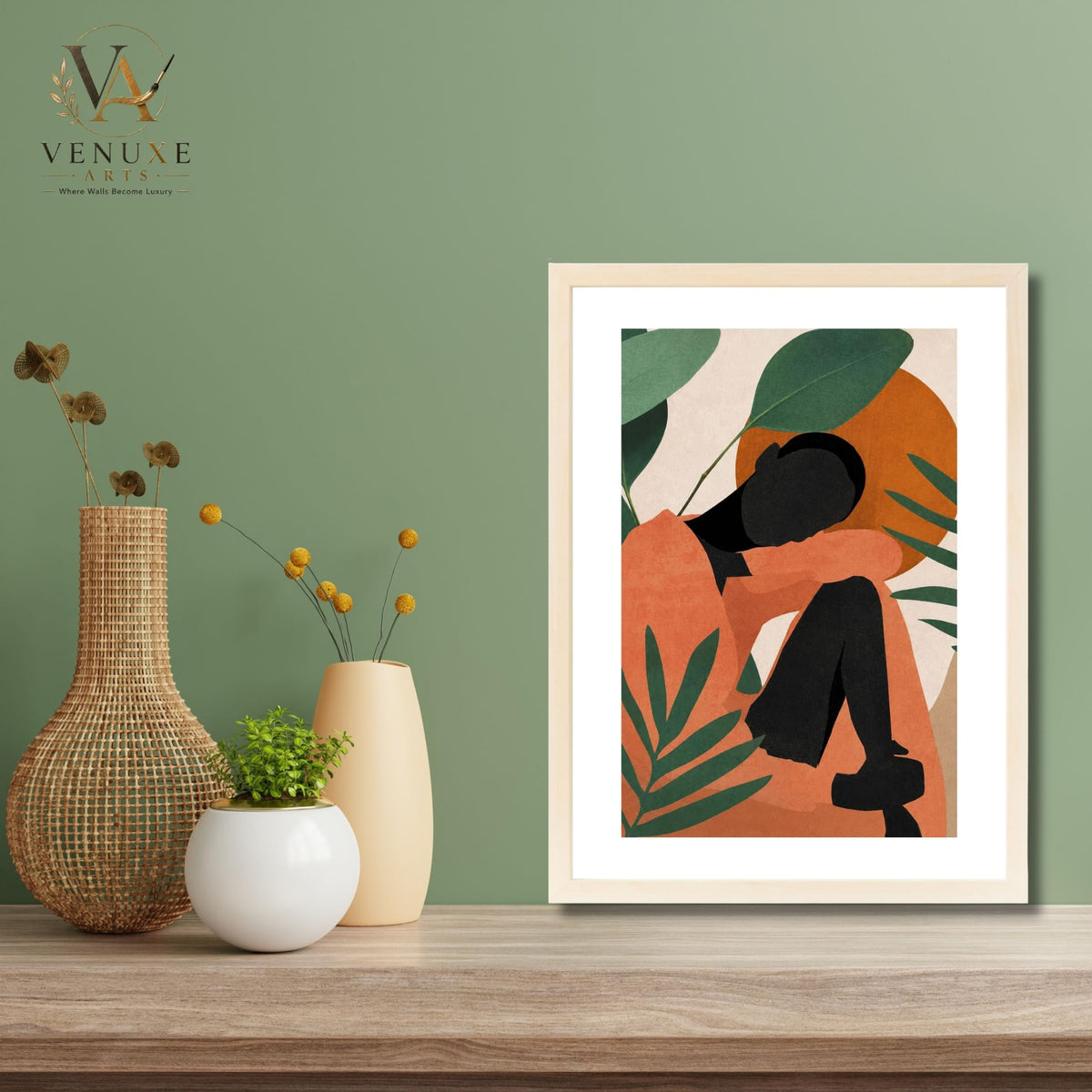 VENUXE ARTS Womens Contemporary Wall Art Posters for Home, Office, Study & Bedroom | Ready to Hang Framed Wall Decor | Positive Quote Prints | Gift for Friends & Family