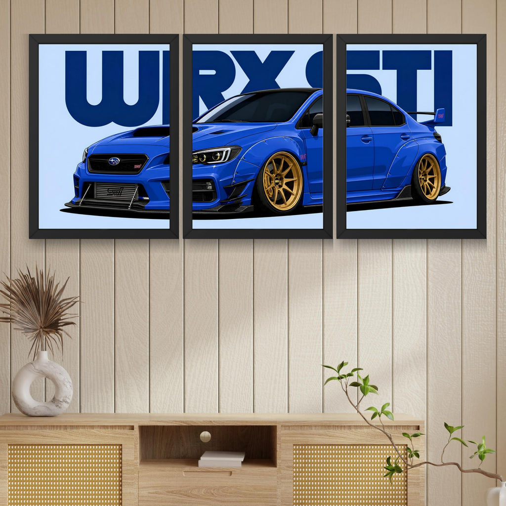 VENUXE ARTS Set Of 3 Big Sports Cars Framed Posters Gift Items for Boys Room Wall Decoration Bedroom Living Room Office Studio Décor | Car Poster Frame for Wall Décor