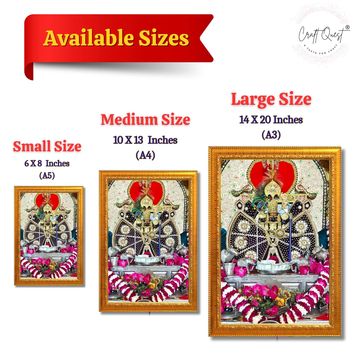 CRAFT QUEST Shree Sanwaliya Seth Shringaar Darshan Photo Frame