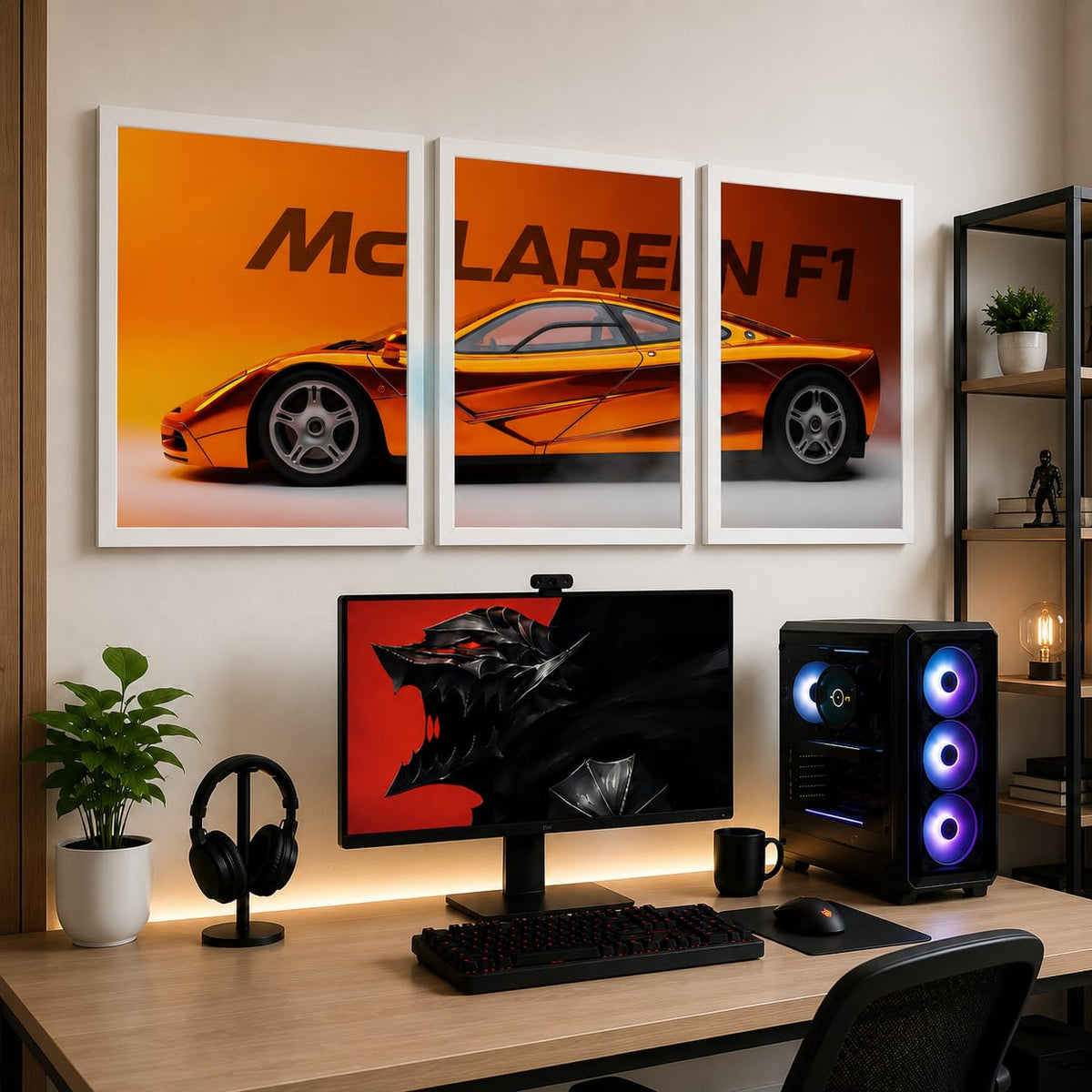 VENUXE ARTS Set Of 3 Big Sports Cars Framed Posters Gift Items for Boys Room Wall Decoration Bedroom, Living Room, Office, Studio Décor | Car Poster Frame for Wall Décor
