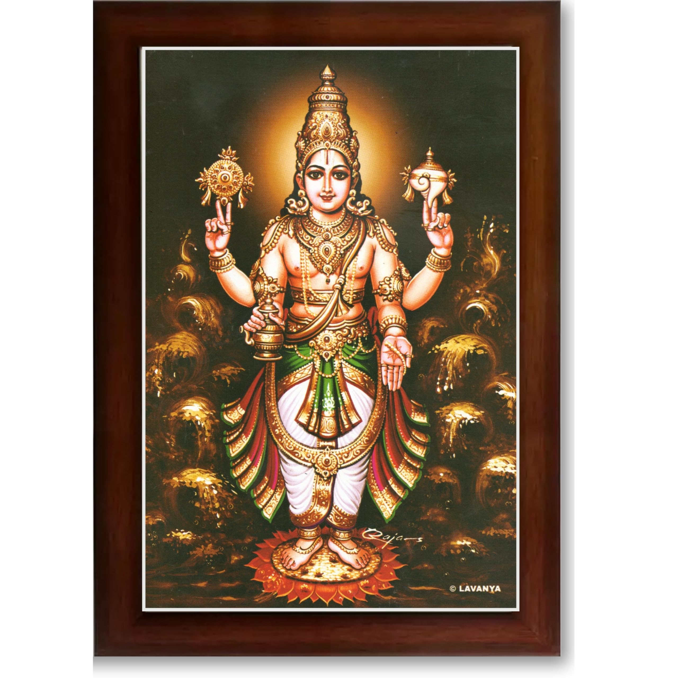 CRAFT QUEST Dhanvantari/Dhanvantri God of Health and Ayurveda Photo Frame