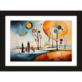 CRAFT QUEST Abstract Modern Art Painting Poster Frame for Home & Office Wall Decoration - Portrait, Wall Display (Black, 14x10 Inch Frame with Art Print)